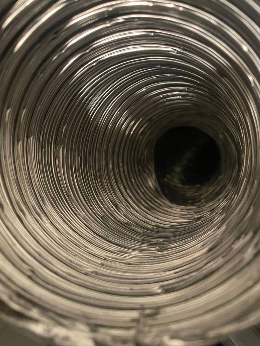 Clean dryer vent duct interior after cleaning in Richmond TX