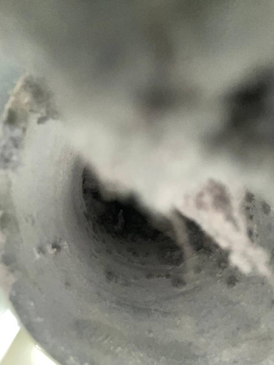 Dryer vent packed with lint buildup before cleaning in Richmond TX 77407